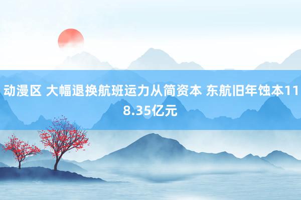 动漫区 大幅退换航班运力从简资本 东航旧年蚀本118.35亿元