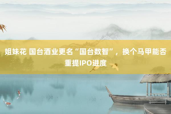 姐妹花 国台酒业更名“国台数智”，换个马甲能否重提IPO进度