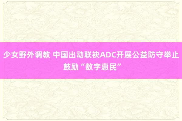 少女野外调教 中国出动联袂ADC开展公益防守举止 鼓励“数字惠民”