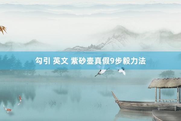 勾引 英文 紫砂壶真假9步毅力法