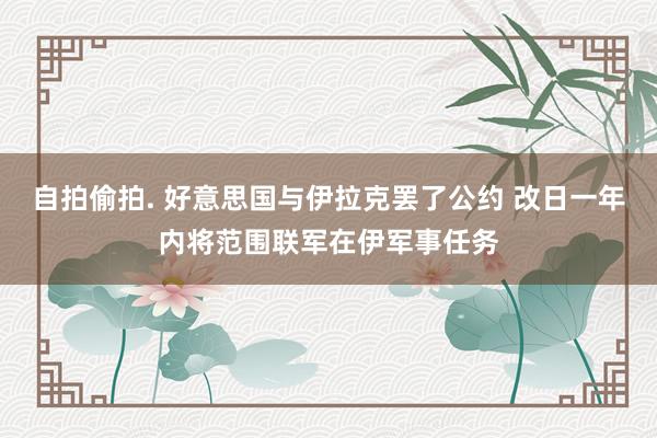 自拍偷拍. 好意思国与伊拉克罢了公约 改日一年内将范围联军在伊军事任务