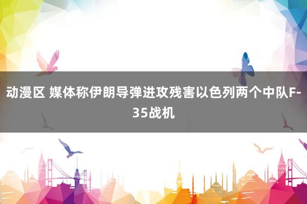动漫区 媒体称伊朗导弹进攻残害以色列两个中队F-35战机