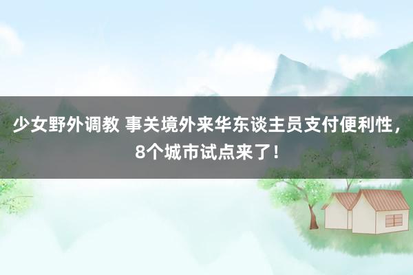 少女野外调教 事关境外来华东谈主员支付便利性，8个城市试点来了！