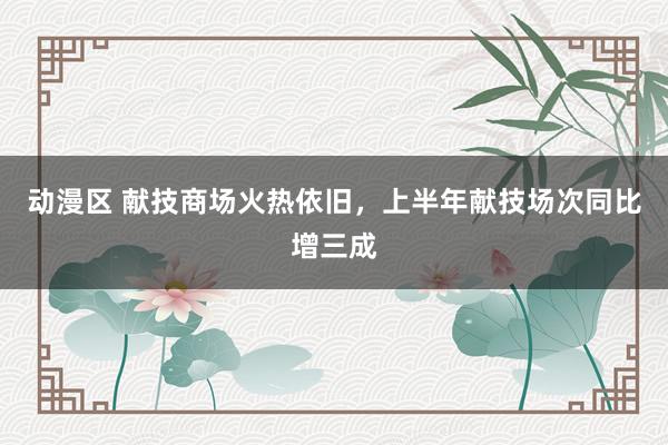 动漫区 献技商场火热依旧，上半年献技场次同比增三成