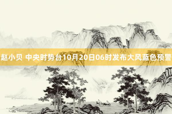 赵小贝 中央时势台10月20日06时发布大风蓝色预警