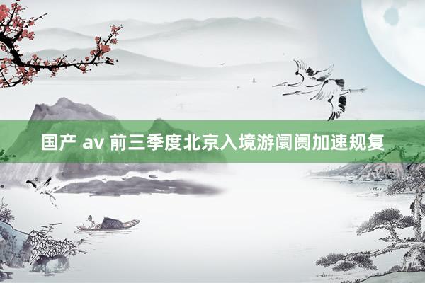 国产 av 前三季度北京入境游阛阓加速规复