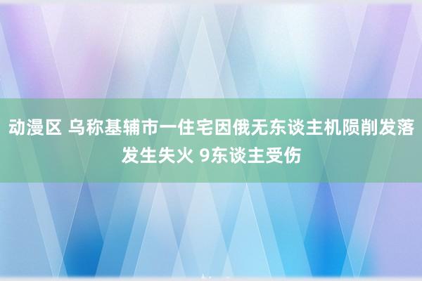 动漫区 乌称基辅市一住宅因俄无东谈主机陨削发落发生失火 9东谈主受伤