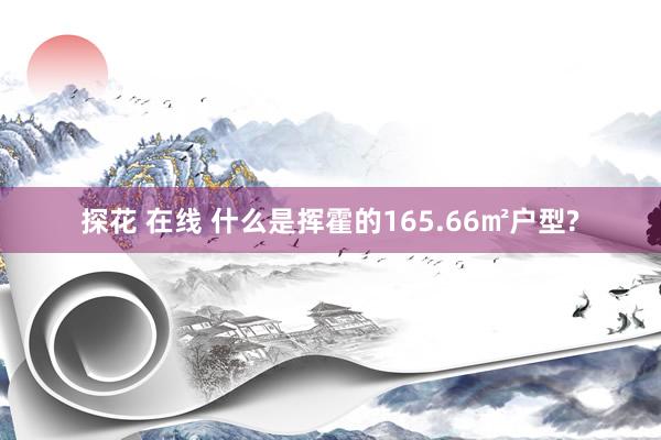 探花 在线 什么是挥霍的165.66㎡户型?