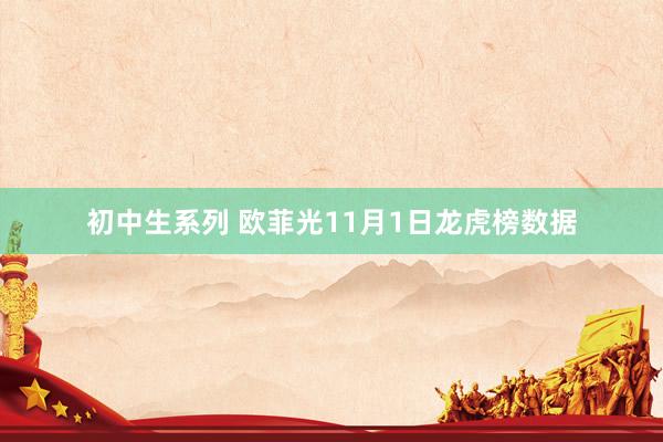 初中生系列 欧菲光11月1日龙虎榜数据