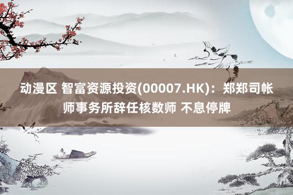 动漫区 智富资源投资(00007.HK)：郑郑司帐师事务所辞任核数师 不息停牌