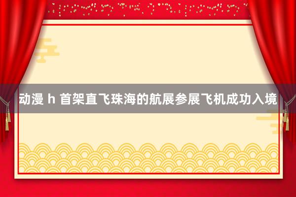 动漫 h 首架直飞珠海的航展参展飞机成功入境