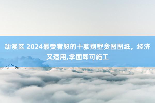 动漫区 2024最受宥恕的十款别墅贪图图纸，经济又适用，拿图即可施工