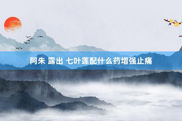 阿朱 露出 七叶莲配什么药增强止痛