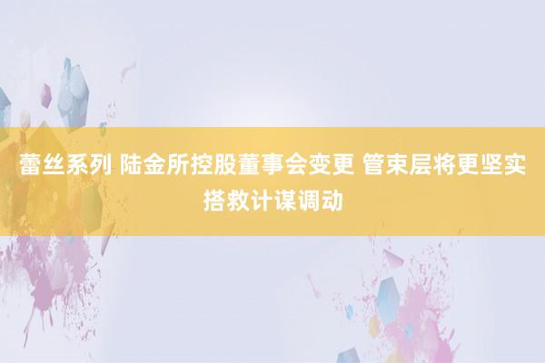蕾丝系列 陆金所控股董事会变更 管束层将更坚实搭救计谋调动