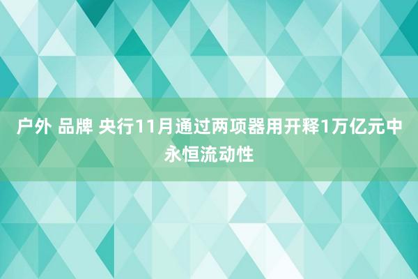 户外 品牌 央行11月通过两项器用开释1万亿元中永恒流动性