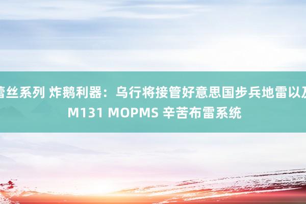 蕾丝系列 炸鹅利器：乌行将接管好意思国步兵地雷以及 M131 MOPMS 辛苦布雷系统