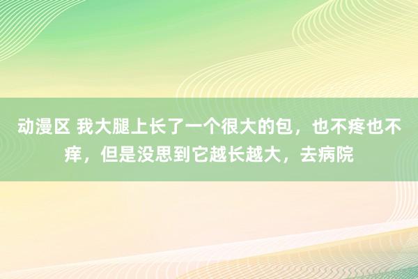 动漫区 我大腿上长了一个很大的包，也不疼也不痒，但是没思到它越长越大，去病院