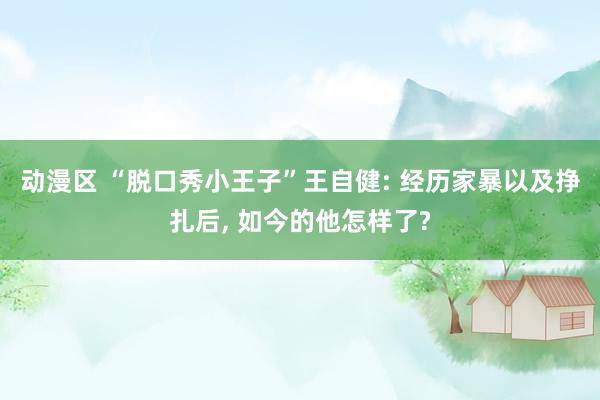 动漫区 “脱口秀小王子”王自健: 经历家暴以及挣扎后， 如今的他怎样了?
