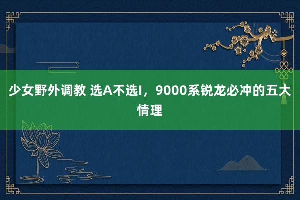 少女野外调教 选A不选I，9000系锐龙必冲的五大情理