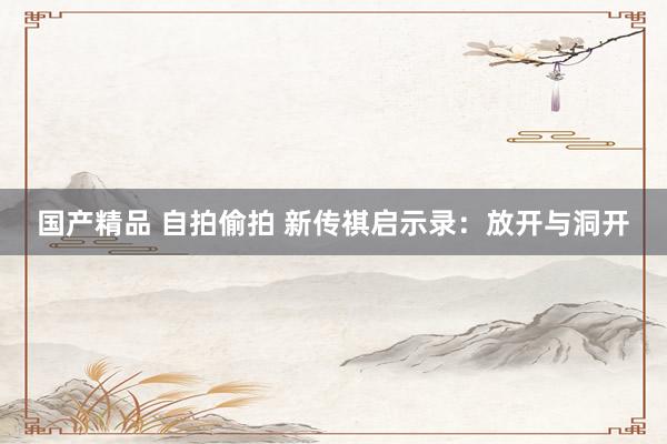 国产精品 自拍偷拍 新传祺启示录：放开与洞开