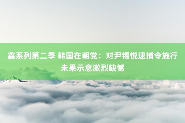 鑫系列第二季 韩国在朝党：对尹锡悦逮捕令施行未果示意激烈缺憾
