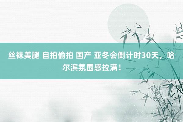 丝袜美腿 自拍偷拍 国产 亚冬会倒计时30天，哈尔滨氛围感拉满！