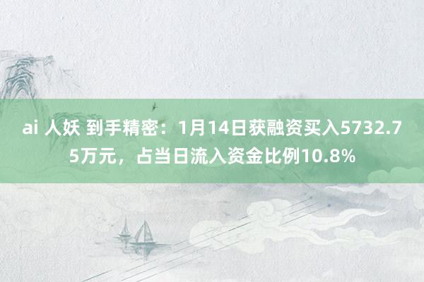 ai 人妖 到手精密：1月14日获融资买入5732.75万元，占当日流入资金比例10.8%
