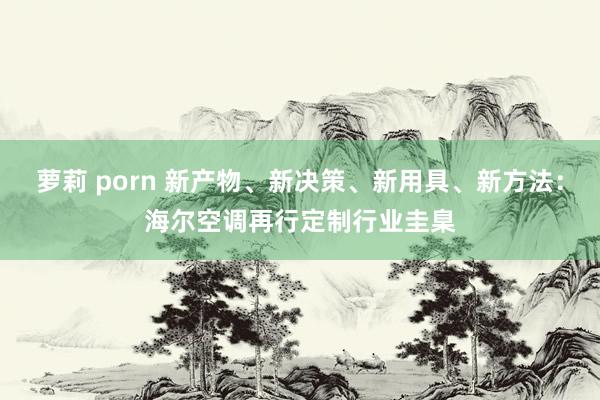 萝莉 porn 新产物、新决策、新用具、新方法：海尔空调再行定制行业圭臬