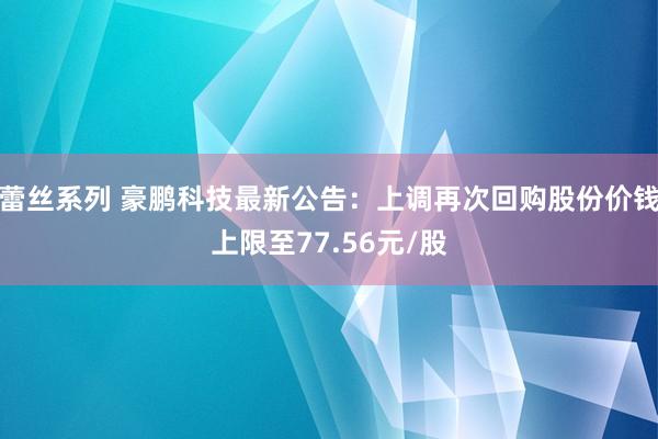 蕾丝系列 豪鹏科技最新公告：上调再次回购股份价钱上限至77.56元/股