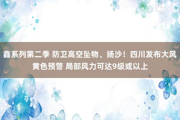 鑫系列第二季 防卫高空坠物、扬沙！四川发布大风黄色预警 局部风力可达9级或以上
