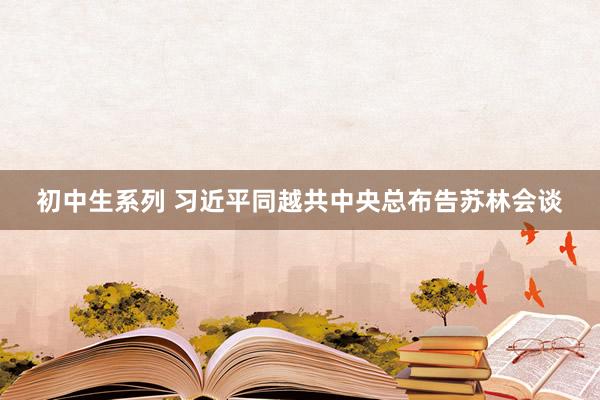 初中生系列 习近平同越共中央总布告苏林会谈