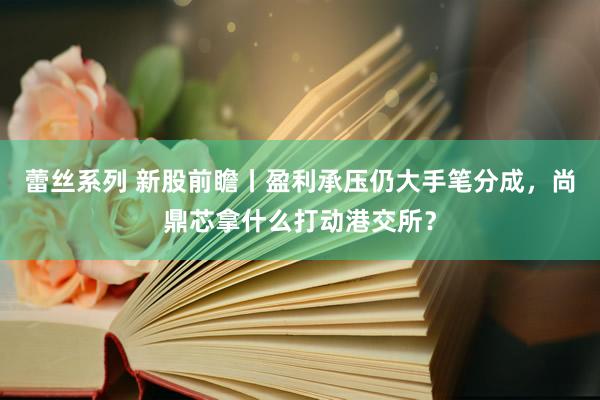蕾丝系列 新股前瞻丨盈利承压仍大手笔分成，尚鼎芯拿什么打动港交所？