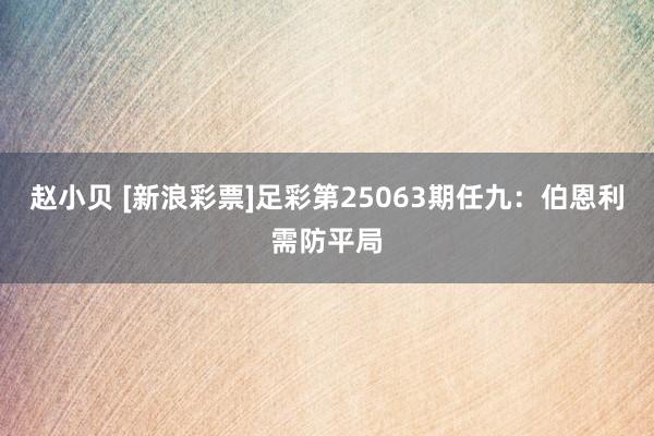 赵小贝 [新浪彩票]足彩第25063期任九：伯恩利需防平局