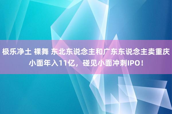 极乐净土 裸舞 东北东说念主和广东东说念主卖重庆小面年入11亿，碰见小面冲刺IPO！